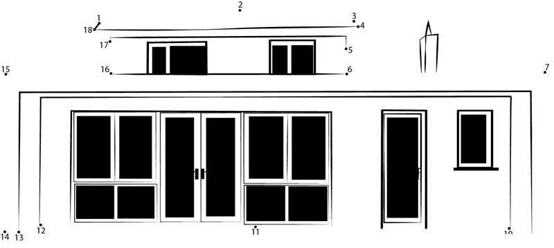 Extend Your Cottage printable dot to dot worksheet