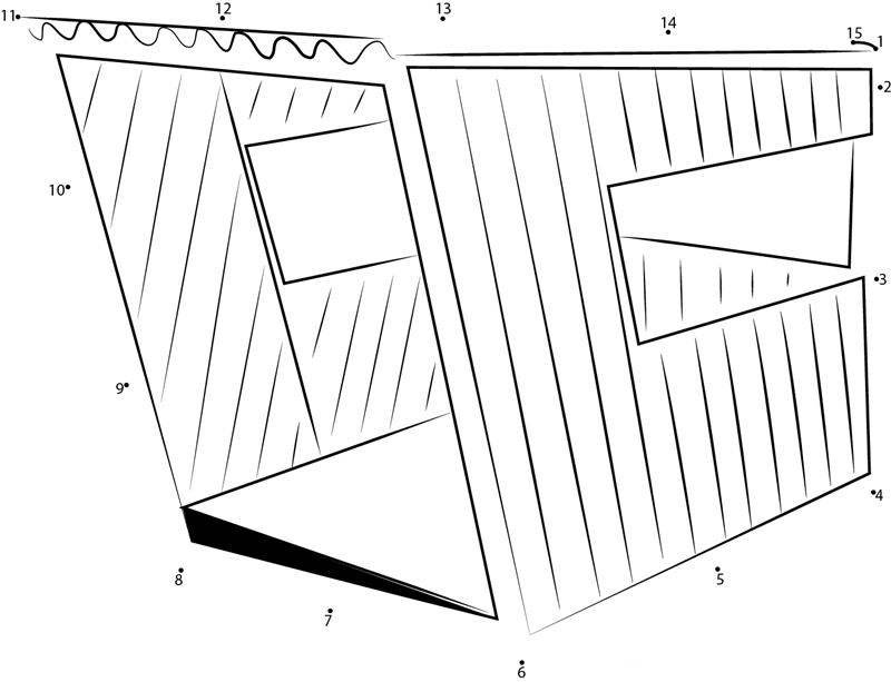 Small Contemporary Dog House printable dot to dot worksheet