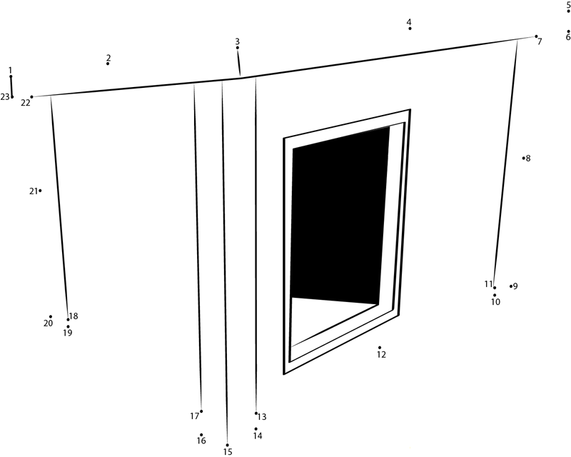 Solar Heated Dog House printable dot to dot worksheet