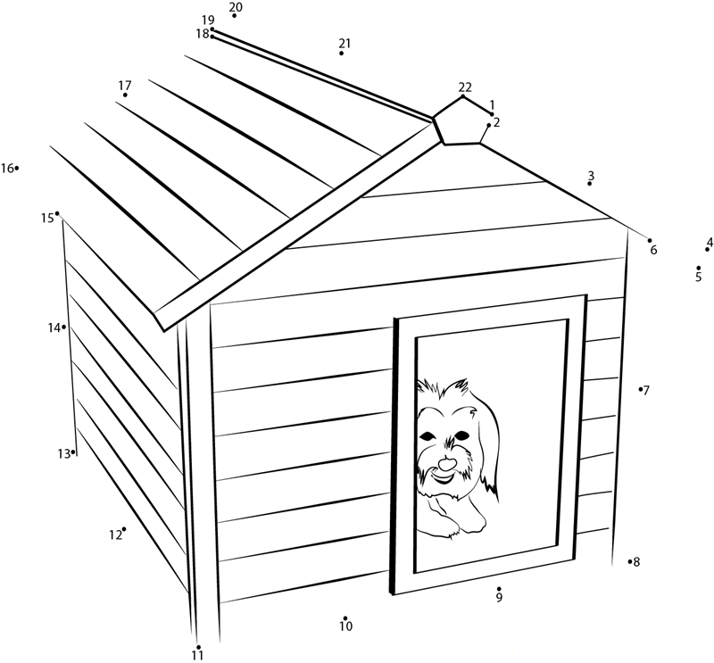 Tanzi In Dog House dot to dot worksheets