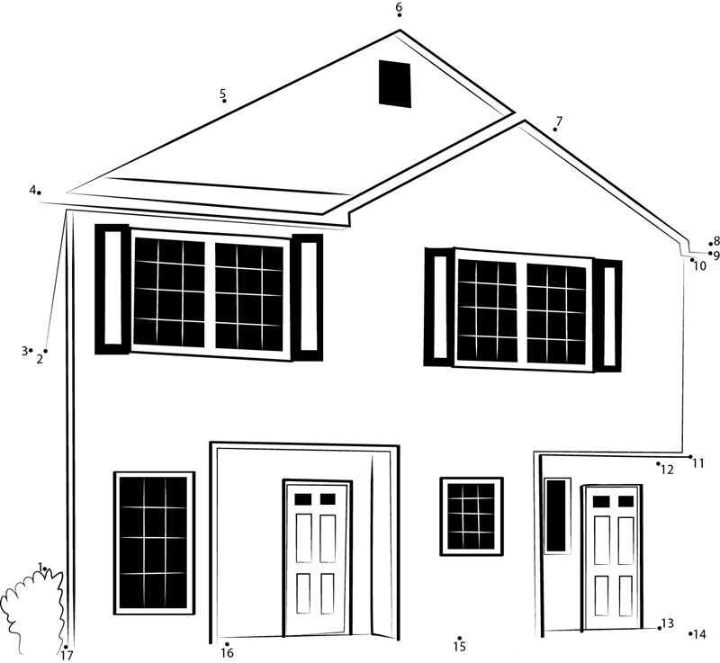 Multi Families Duplexes printable dot to dot worksheet