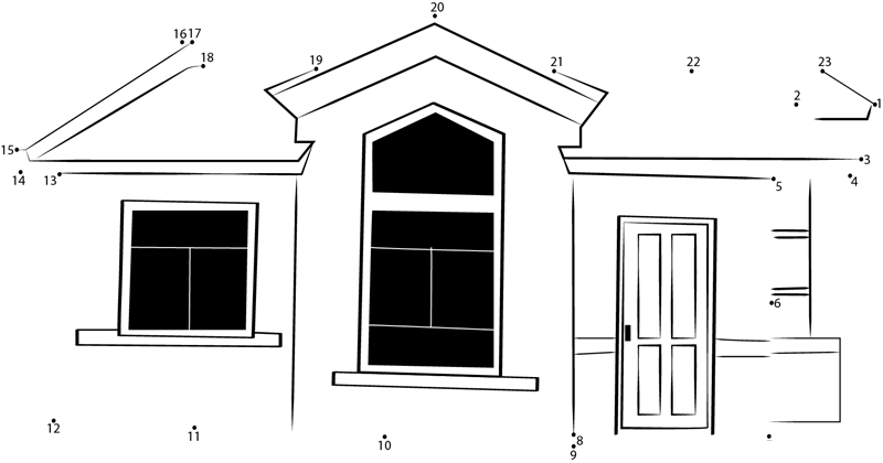 Zoe Duplex House dot to dot worksheets