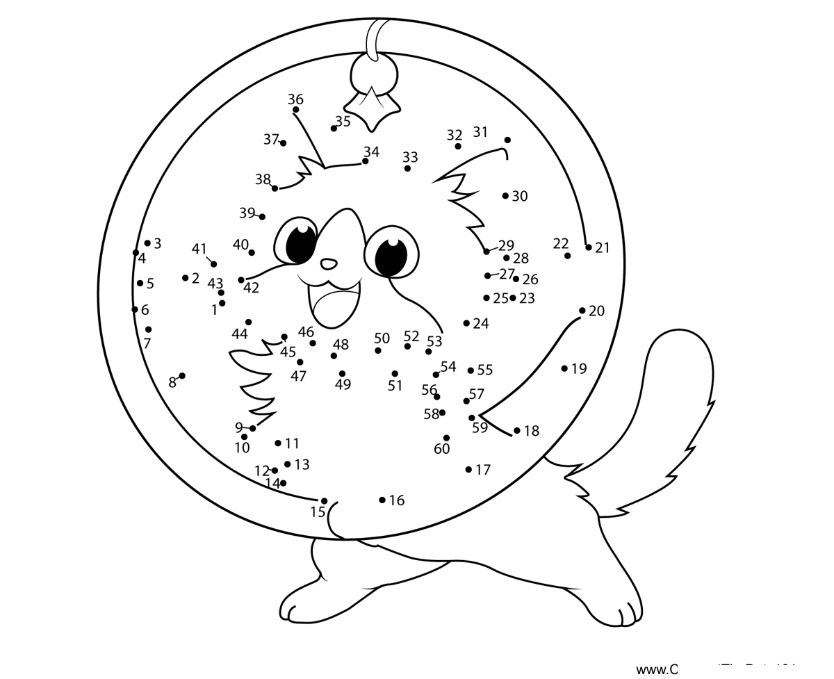 Cat-Playing-With-Wolla-Hoop-Ring dot to dot worksheets