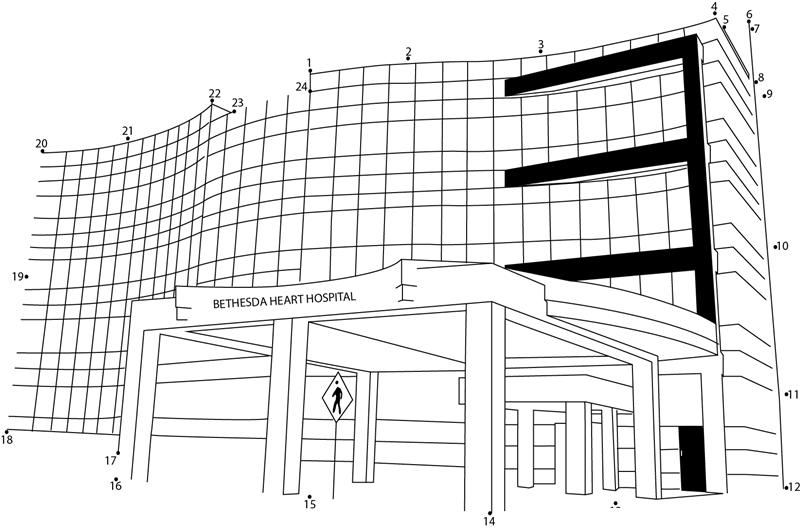 Bethesda Heart Hospital printable dot to dot worksheet