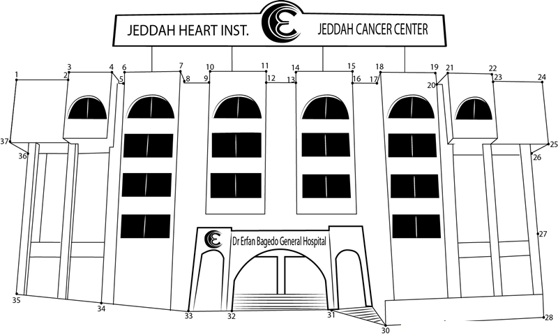 Dr Erfan Bagedo General Hospital printable dot to dot worksheet