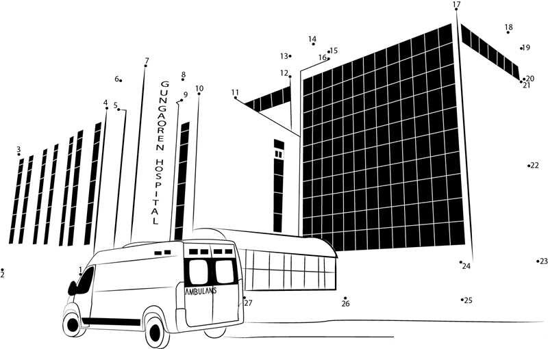 Gungoren Hospital printable dot to dot worksheet