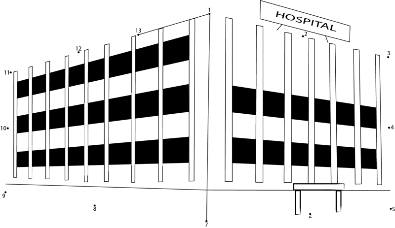 Holy Name Medical Center printable dot to dot worksheet