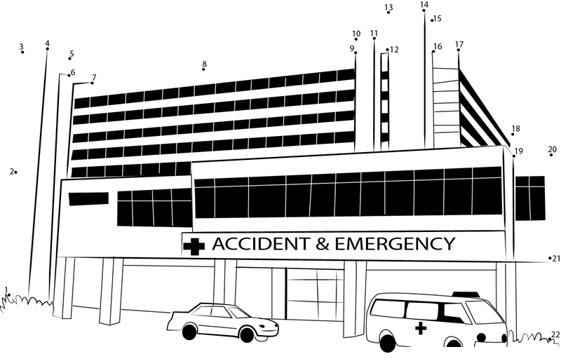 Kenyatta National Hospital printable dot to dot worksheet