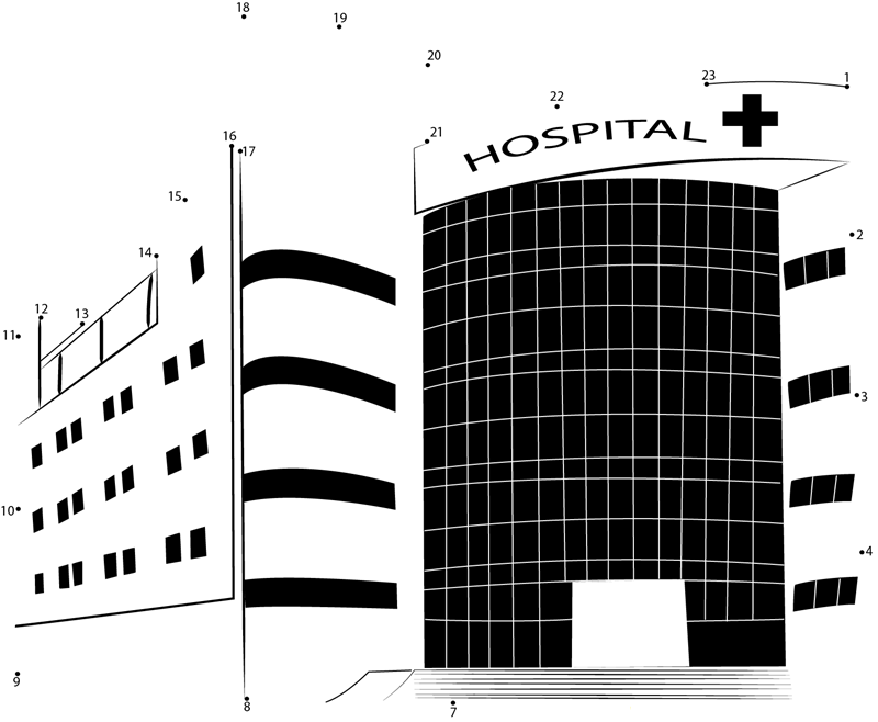 Ney Arias Lora Hospital printable dot to dot worksheet