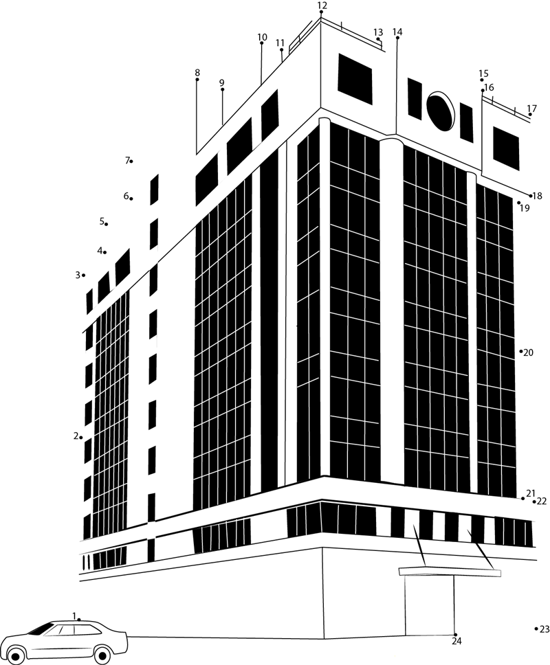 Tahlequah City Hospital printable dot to dot worksheet