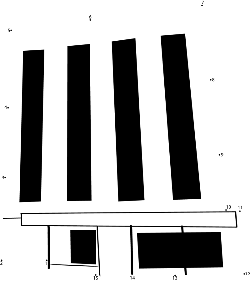 Exterior Hotel printable dot to dot worksheet