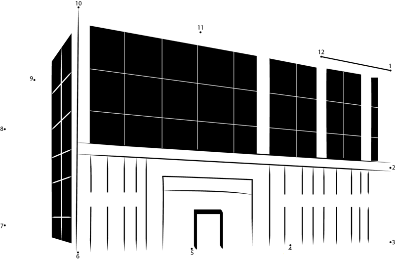 Hotel Hilton printable dot to dot worksheet