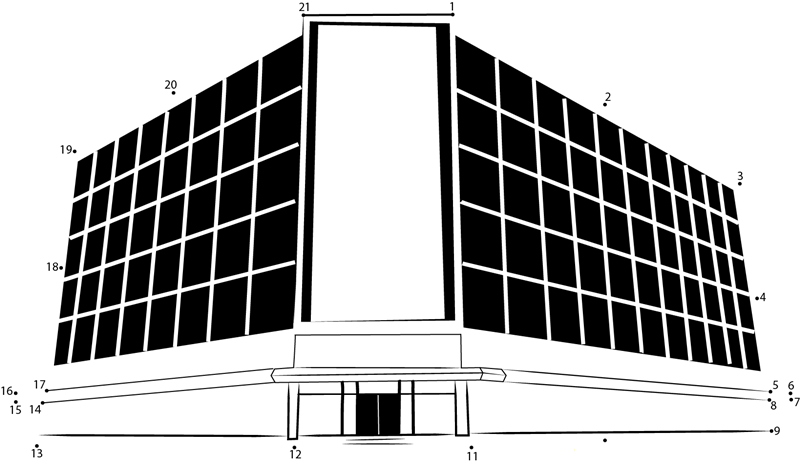 Miramar Hotel Bangkok printable dot to dot worksheet