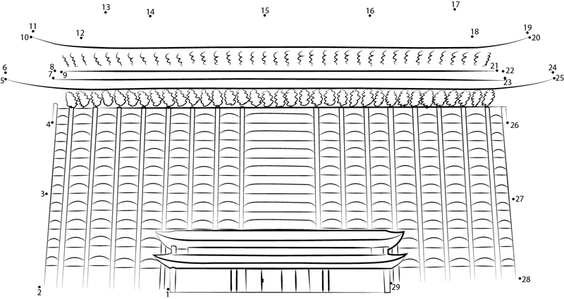 The Grand Hotel printable dot to dot worksheet