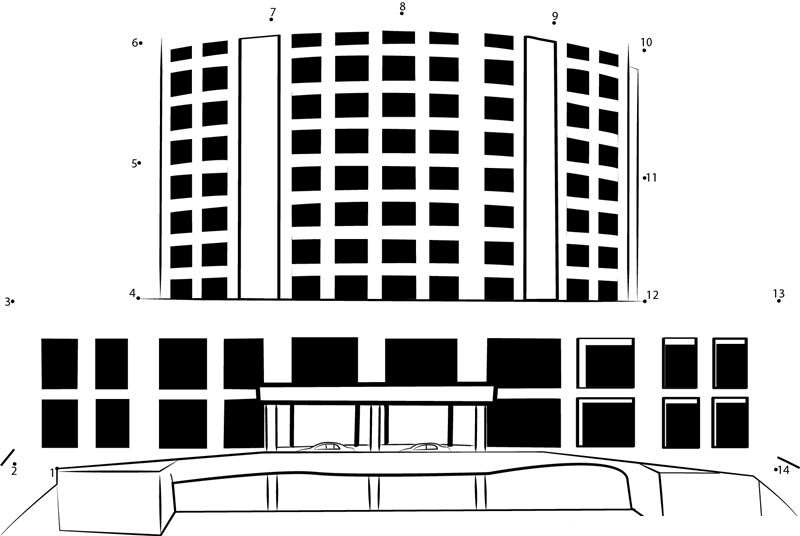 The Radisson Hotel New Delhi dot to dot worksheets