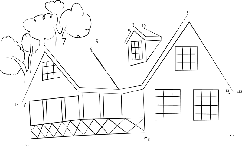 House In Mangrooves Assam dot to dot worksheets