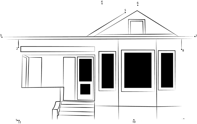 Ralph Bunche Home printable dot to dot worksheet