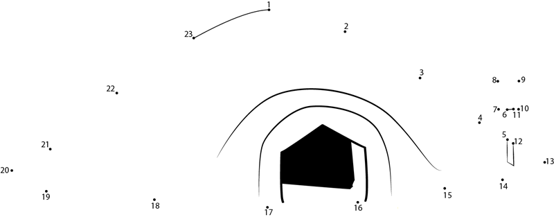 Igloo printable dot to dot worksheet