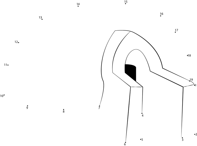 Snowhouse printable dot to dot worksheet