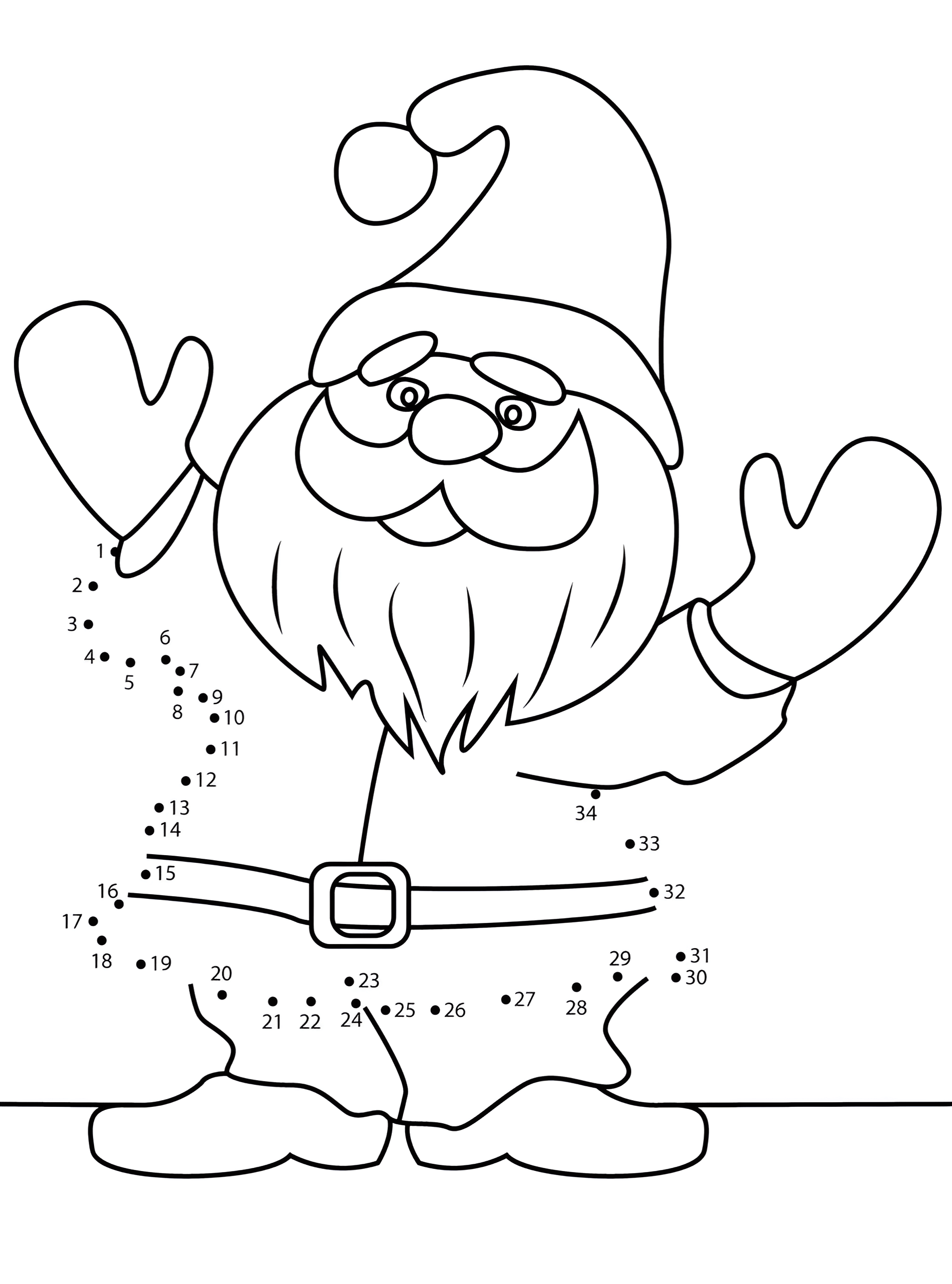 Santa Waving Hand