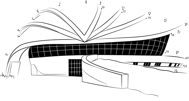 Dalian Shell Museum printable dot to dot worksheet