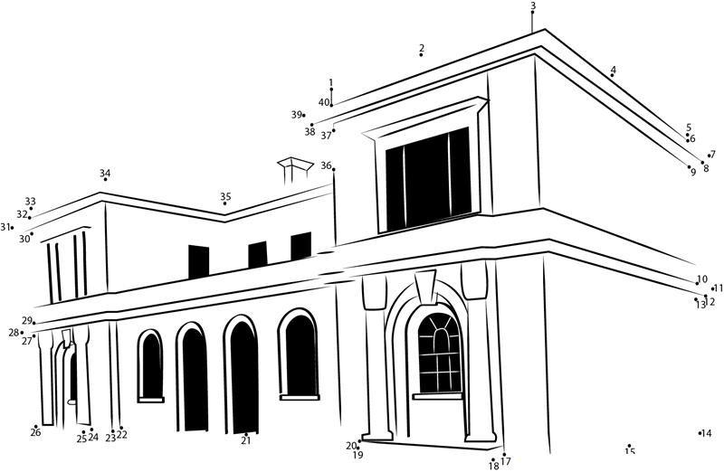 North Woolwich Old Station Museum printable dot to dot worksheet