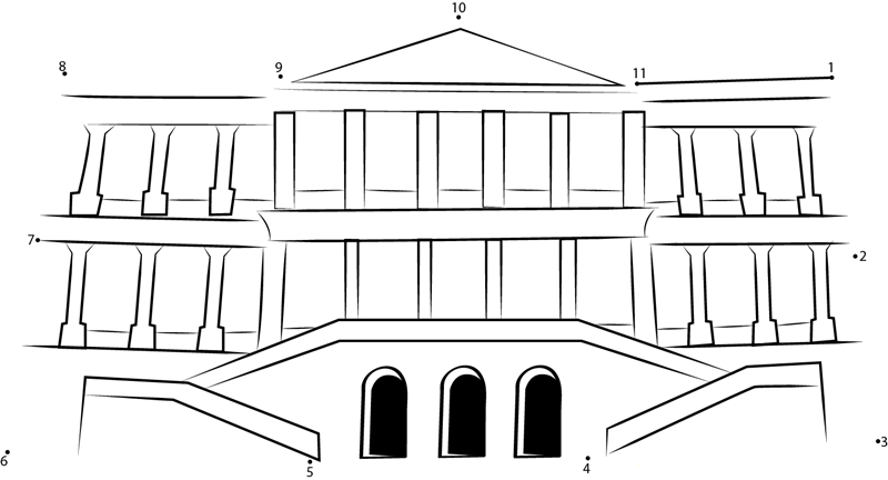 The Nizam Museum printable dot to dot worksheet