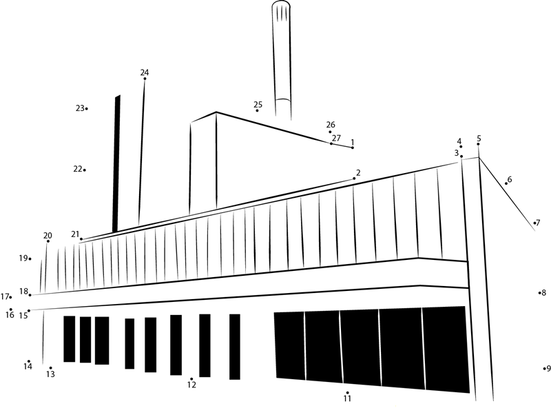 Forsmark Nuclear Power Plant printable dot to dot worksheet