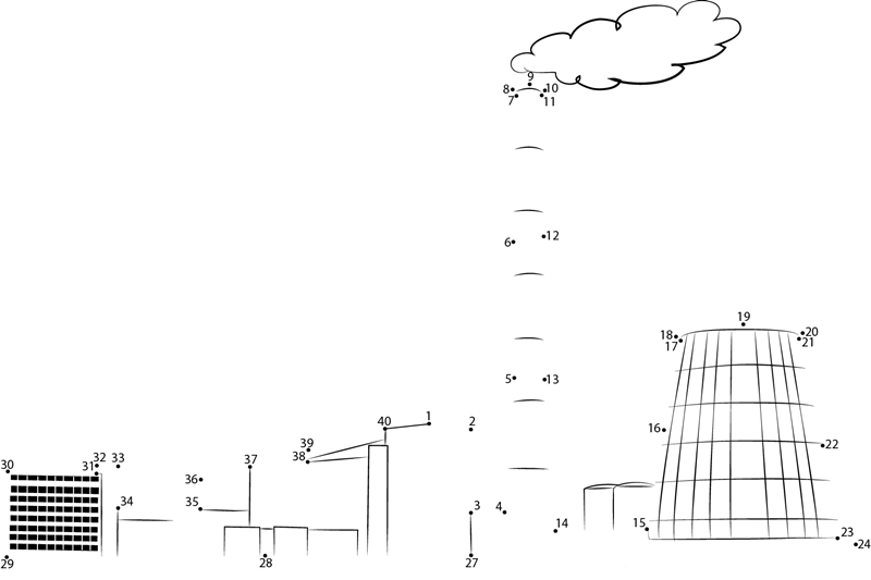 Iru Power Plant printable dot to dot worksheet