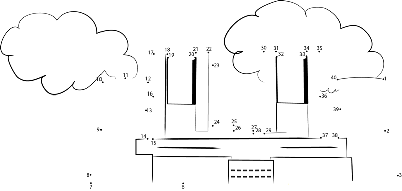 Power House printable dot to dot worksheet