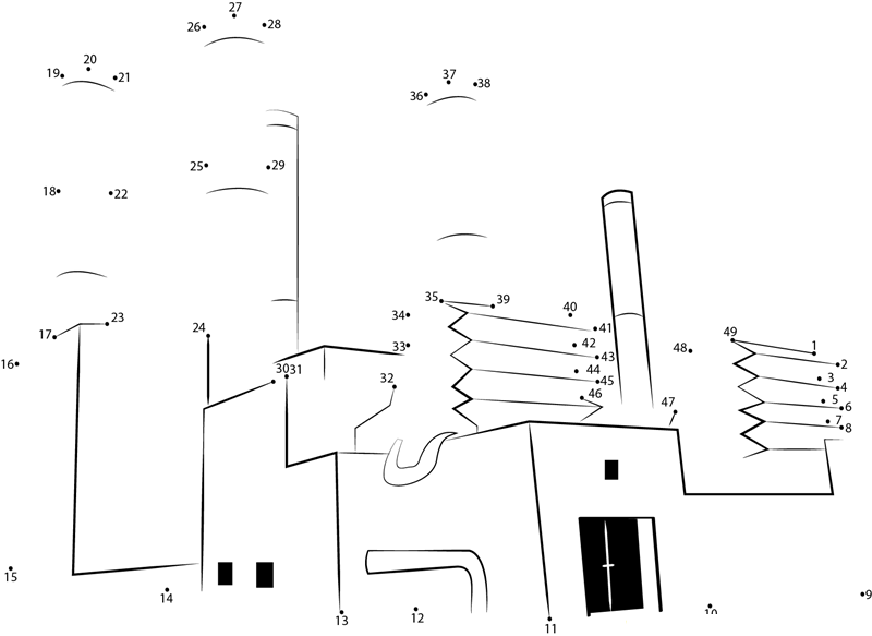 Tarapur Atomic Power Plant printable dot to dot worksheet