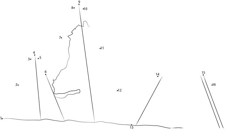 Coppens Pyramids printable dot to dot worksheet