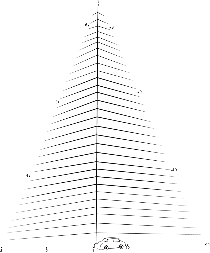 Russian Pyramid printable dot to dot worksheet