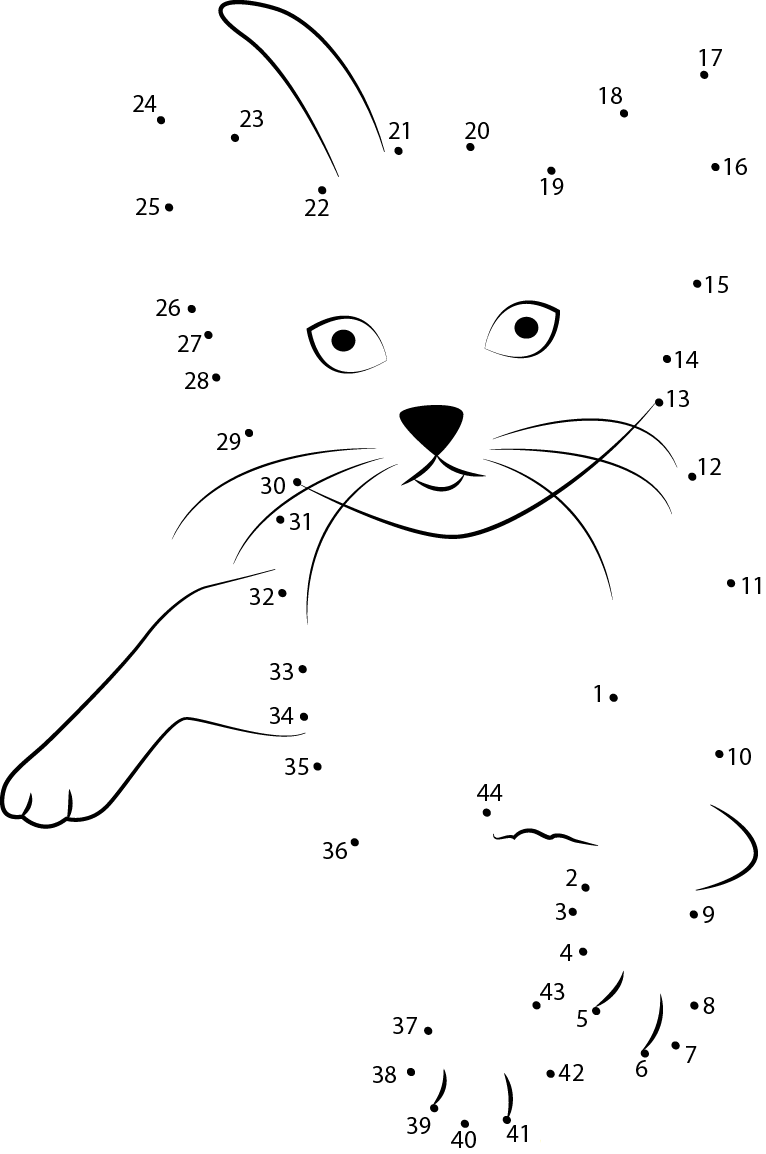 Cat Play dot to dot worksheets