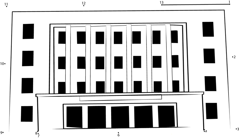 Secondary School printable dot to dot worksheet