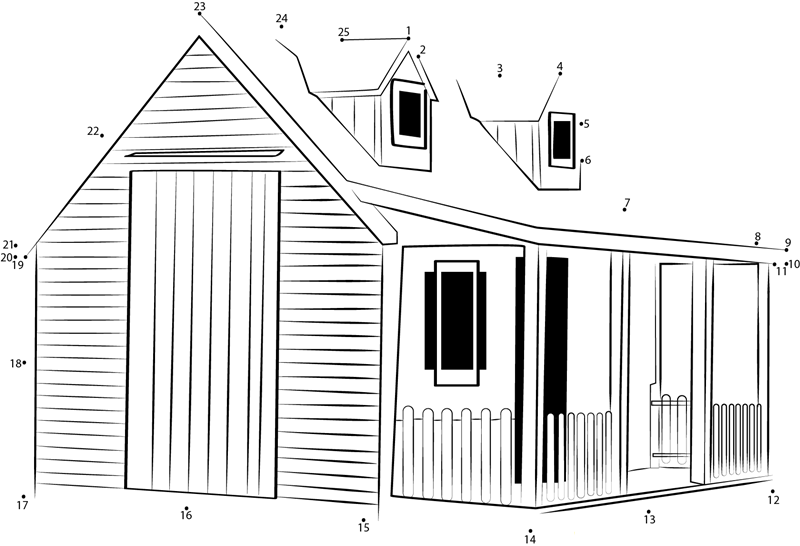 Cedar Sheds printable dot to dot worksheet