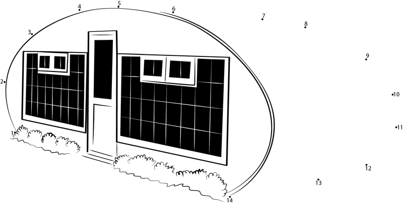 Nissen Hut Shed dot to dot worksheets