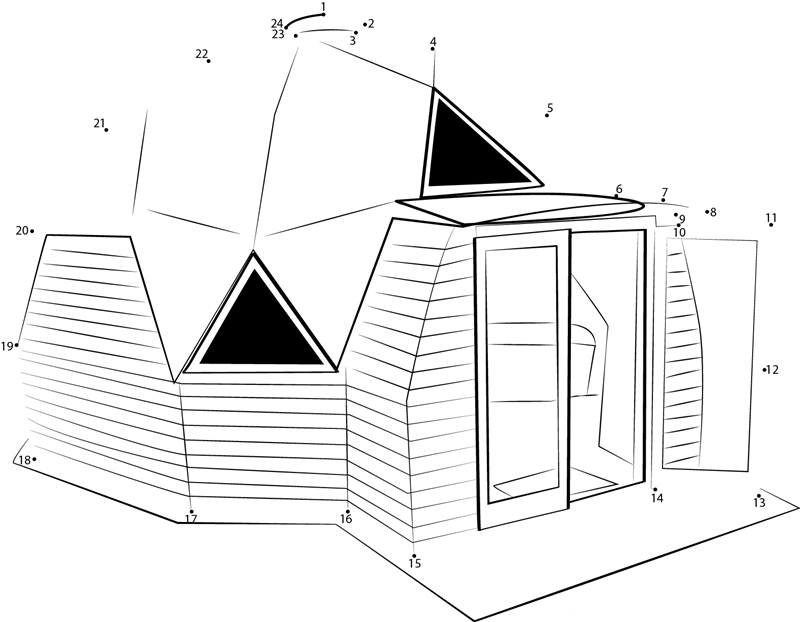 Storage Shed printable dot to dot worksheet