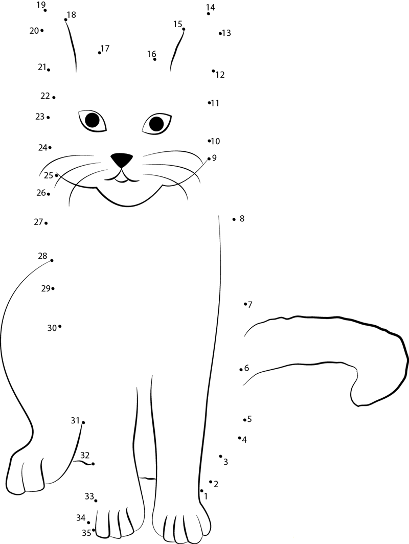 Cat Stock By Tigg dot to dot worksheets