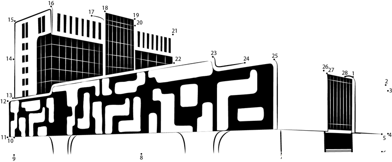 Beautiful Shopping Mall dot to dot worksheets