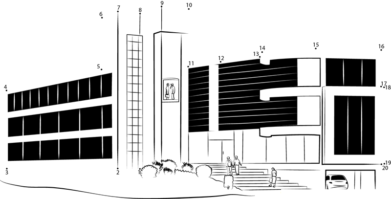 Shopping Arcade dot to dot worksheets