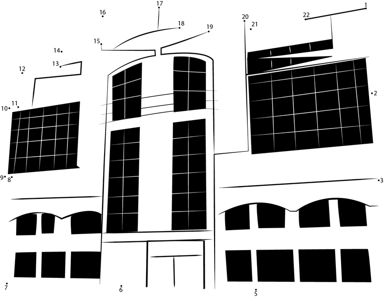 Shopping Mall In Bulgarian dot to dot worksheets