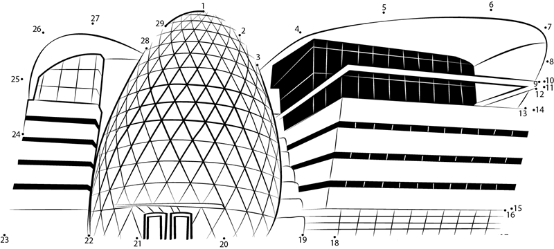 Shopping Mall In Shanghai dot to dot worksheets