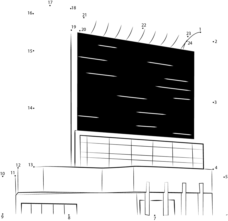 South India Shopping Mall dot to dot worksheets