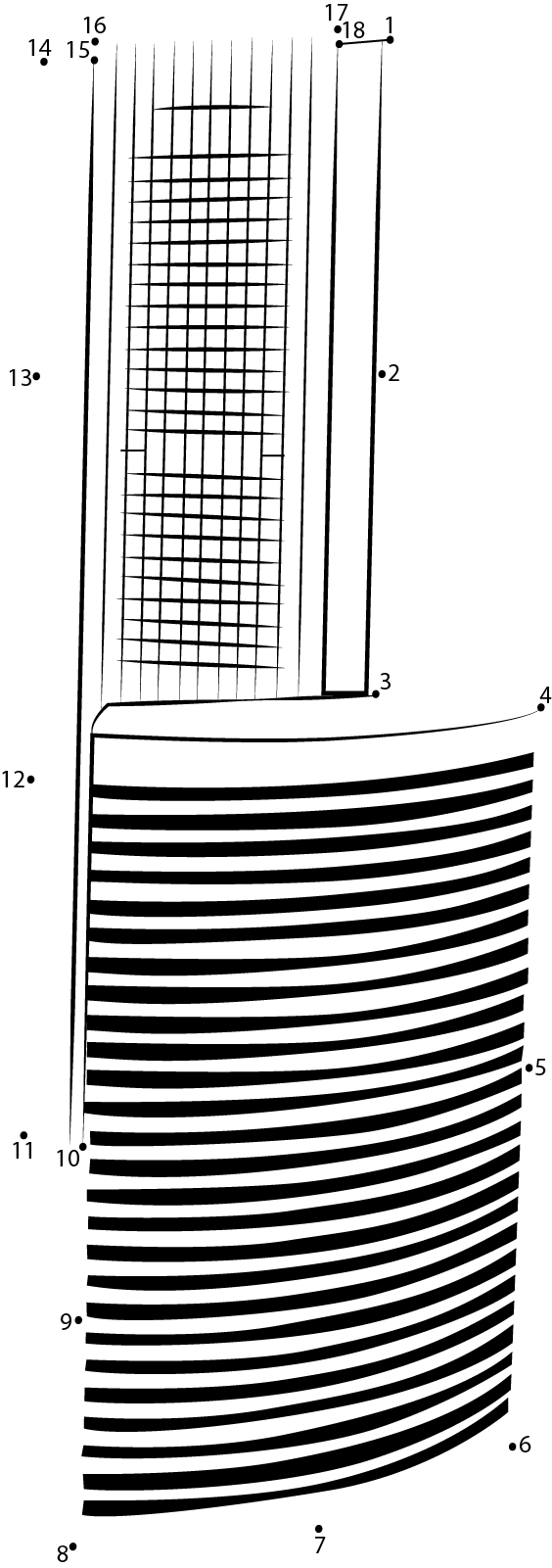 Aerial View Of A City printable dot to dot worksheet