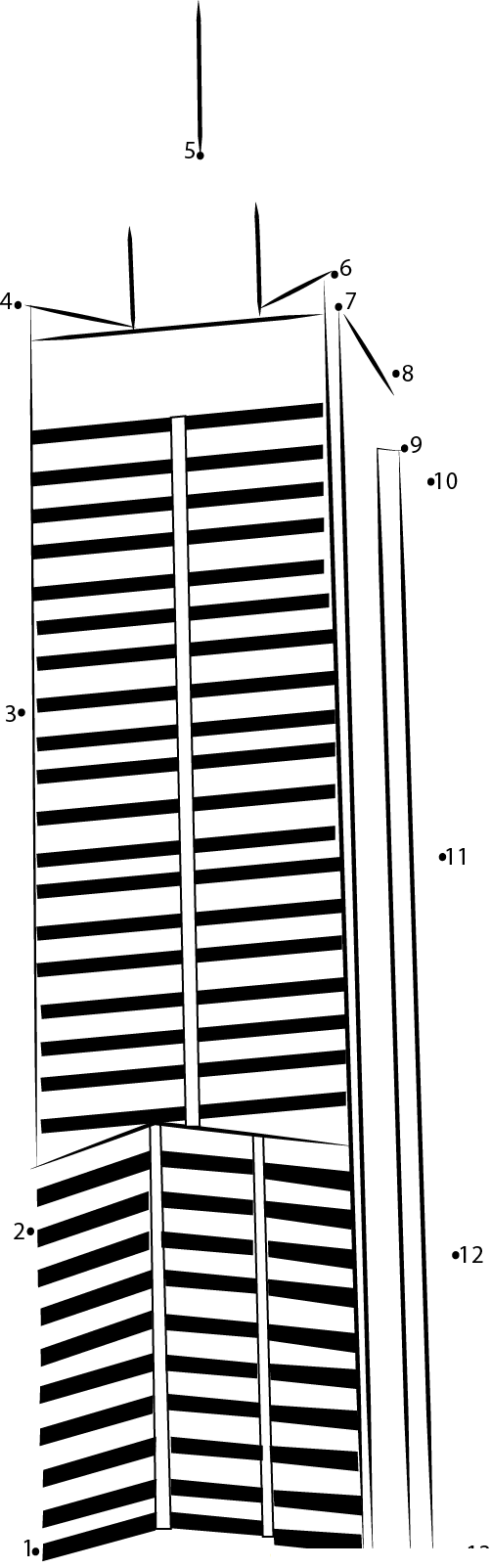 Central Park Skyscraper dot to dot worksheets