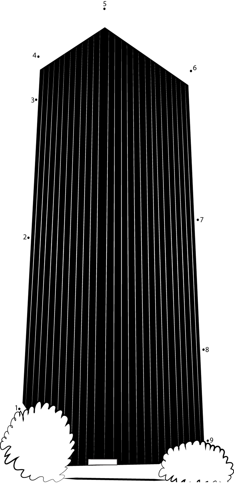 Citic Plaza Skyscraper dot to dot worksheets