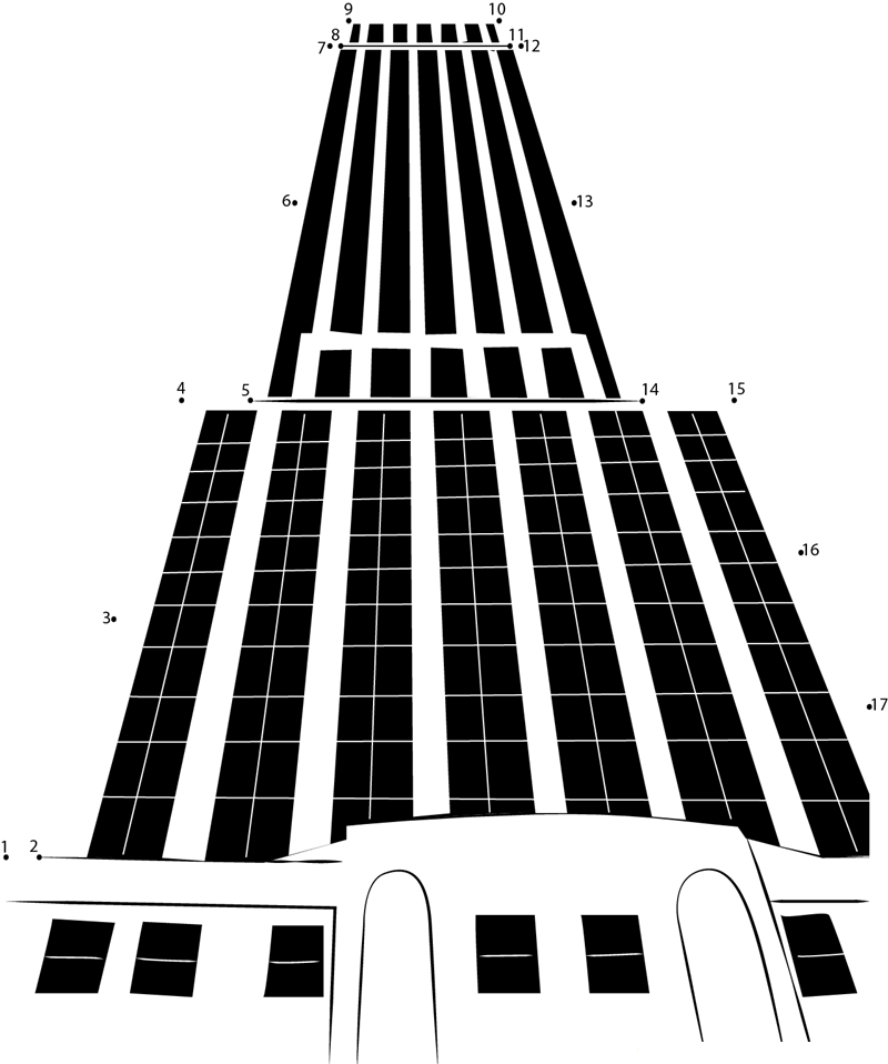 Empire State Building dot to dot worksheets