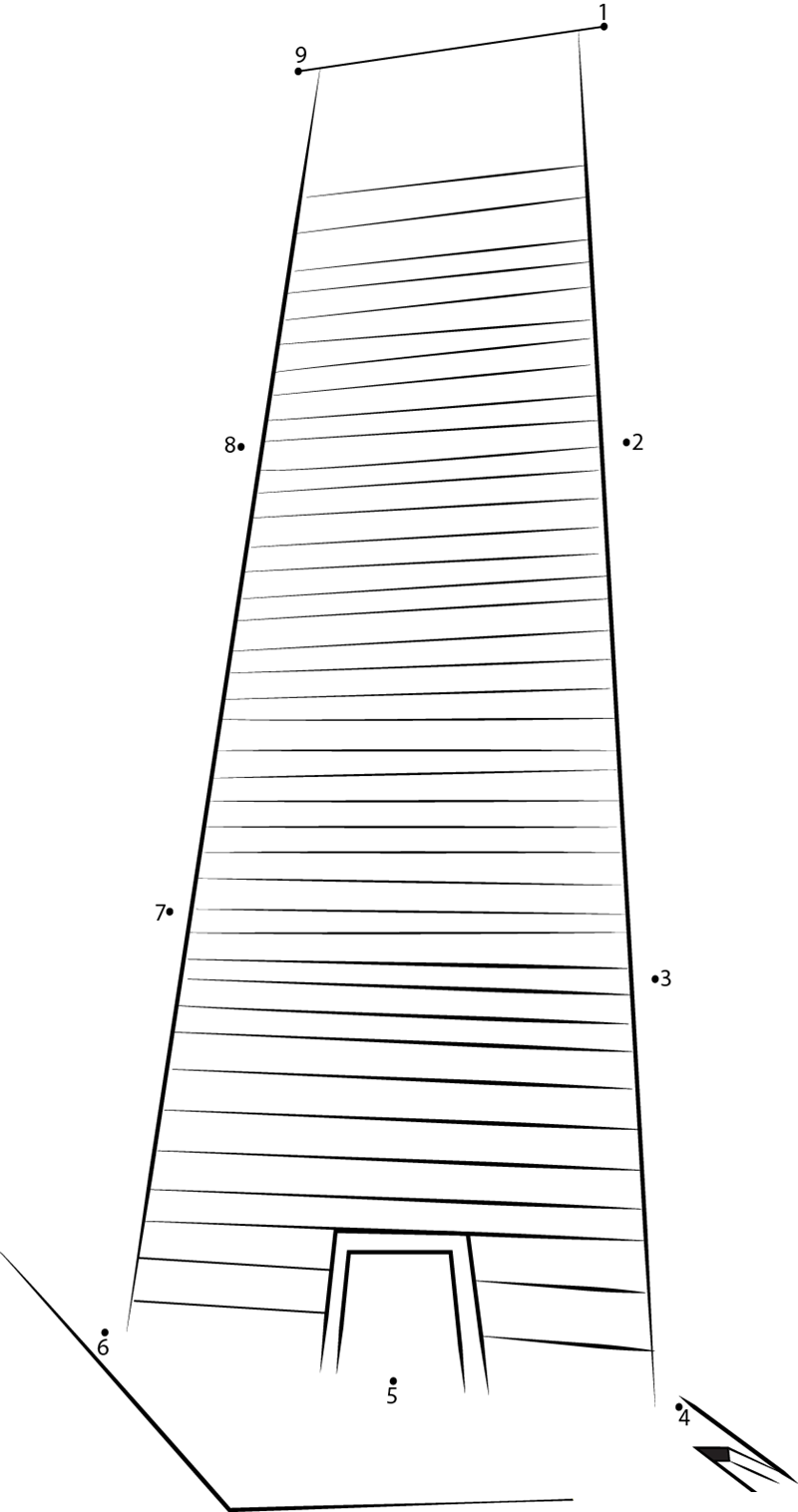 Hong Kong Skyscraper printable dot to dot worksheet