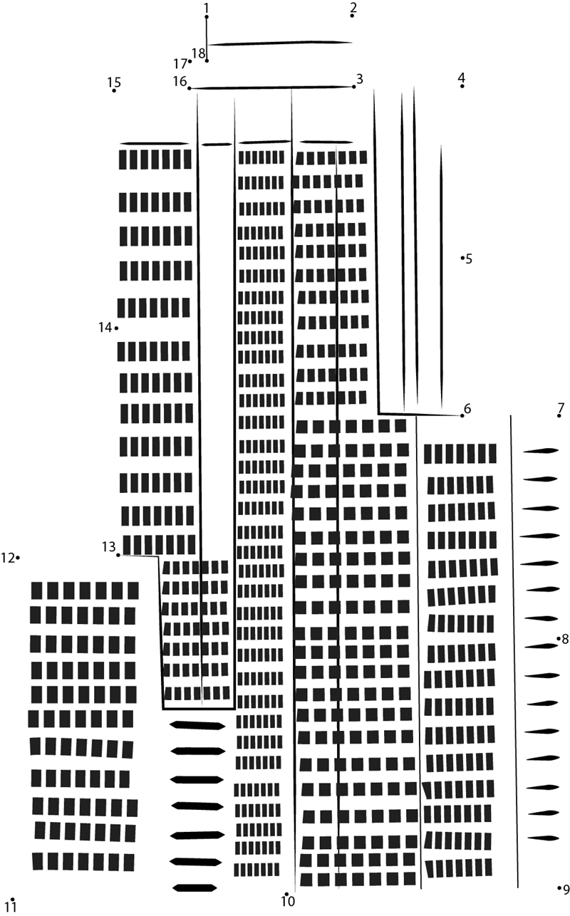 Panorama Skyscraper dot to dot worksheets